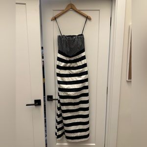 Strapless Maxi Dress Blue and White size 4